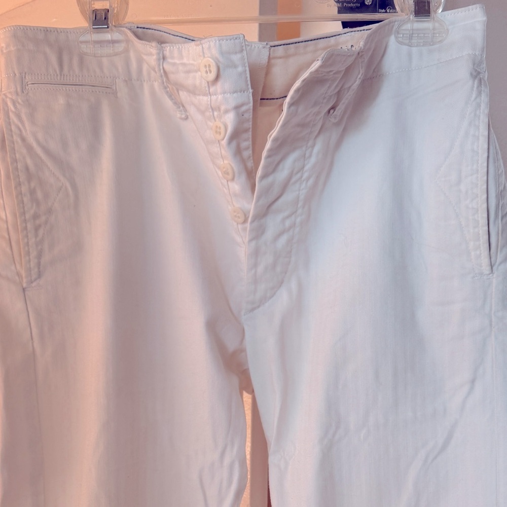 Ralph Lauren Double RL classic white herringbone field pants.